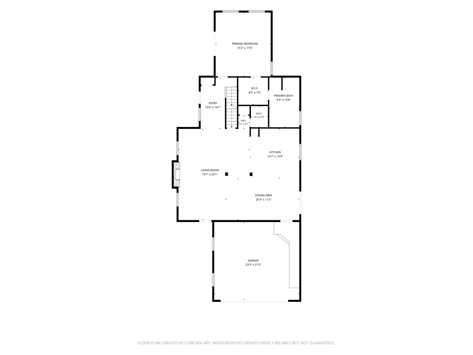 CubiCasa floor plan of the first floor of 4933 Township Rd 164 with room dimensions